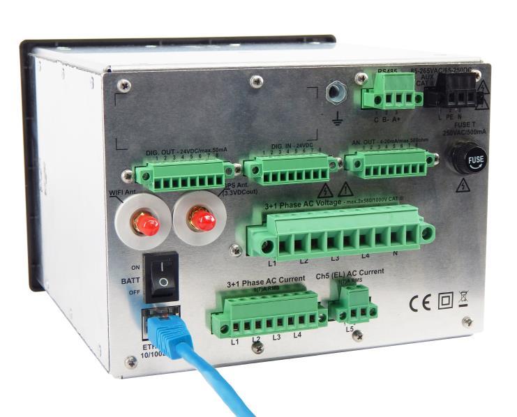 GENERAL FEATURES REAR CONNECTION: COMUNICATIONS AND I/O