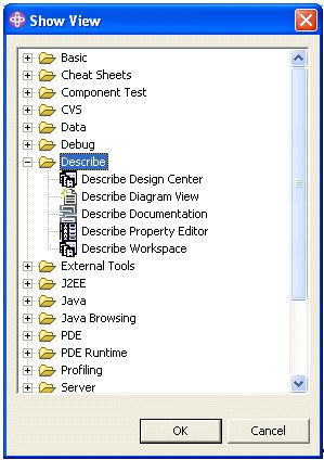 3 Click OK. Describe saves your selection and the Describe Diagram View tab will be visible on the Workspace window.