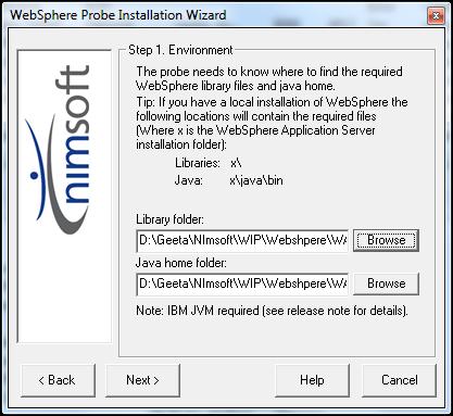 The Websphere Installation Wizard 5. Verify that the suggested destination is correct and click the Next button.
