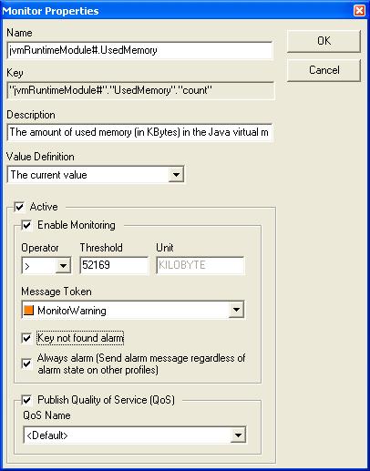 websphere Configuration Editing the Monitor Properties Edit the properties for monitor by right-clicking it in the window and selecting Edit.
