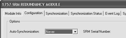 18 Step Details 5. Disqualify the secondary chassis, A. Click the Configuration tab. B. From the Auto-Synchronization pull-down menu, choose Never. C. Click Apply and then Yes. D. Select Synchronization.