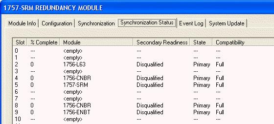 29 Step 9. Reset the secondary 1756-CNB modules. Details A. Cycle power to the secondary chassis. B. Select the Synchronization Status tab, and verify that the modules are fully compatible. 10.