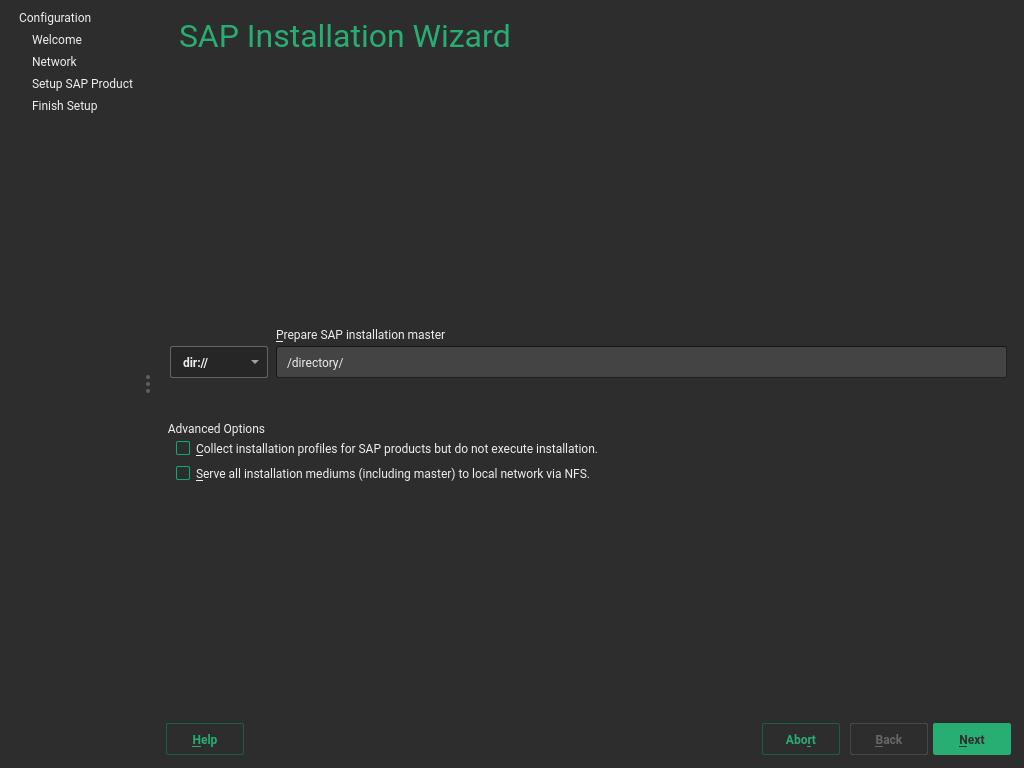 FIGURE 4.1: LOCATION OF SAP INSTALLATION MASTER Select the corresponding option from the drop-down box.