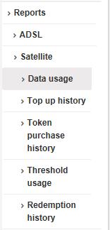 There are also reports for tokens: Token purchase history shows the token bundles you have bought; Threshold usage shows you how you have been using