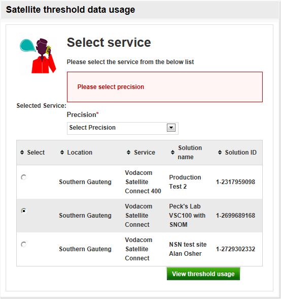 Daily Allowance (FAP) Management Reports Daily Allowance Usage History Step Action With the Satellite threshold data usage report, the Business Self Service portal allows you to see if you have