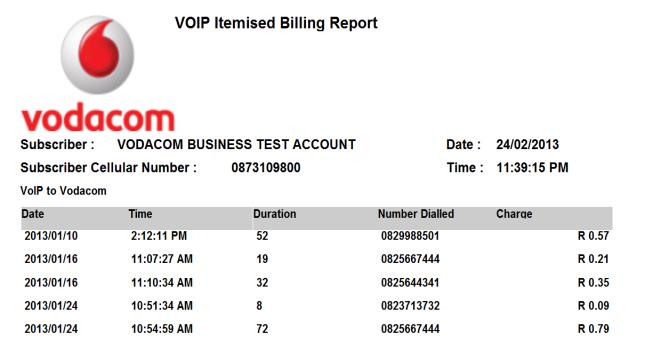 Voice Usage Reporting Step Action If you have a VoIP service as a standalone product or as part