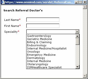 OmniMD Help Manual External Doctor Registration 2. Specify the values required to add new provider s information. 3. Click Submit.