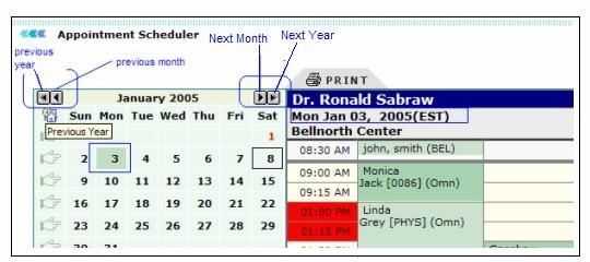 OmniMD Help Manual From Appointment Scheduler, you can view appointments for specific dates. View Appointments In calendar, click the date, for which you want to view appointments.