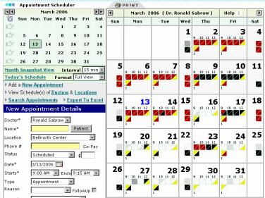 OmniMD Help Manual Lock User Month Snapshot View Month Snapshot View enables you to view your schedule