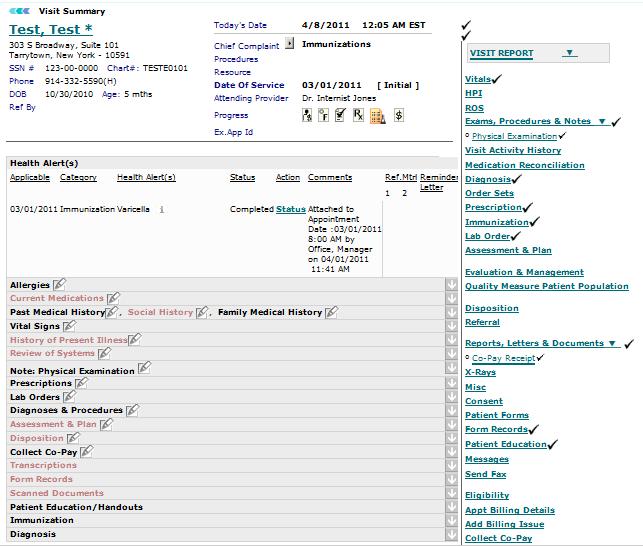 Visit Summary Patient Visit Details 1. Click the visit date on the Patient s Case and Visits section. The Visit Summary page displays all the details associated with the selected visit.