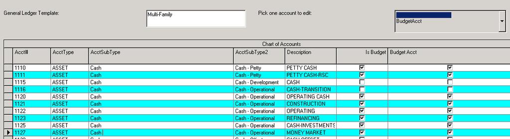 Bulk Editing of General Ledger Accounts Tip: You can also add new accounts while you are viewing accounts in Chart of Accounts view.