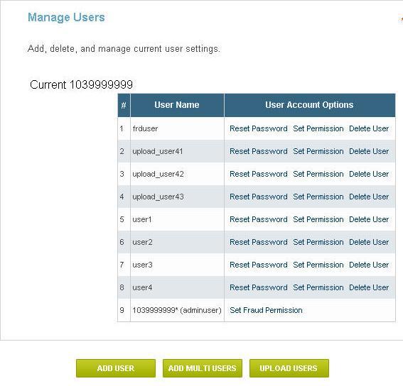 You can only manage users if your user ID and password were provided when the store account was set up.