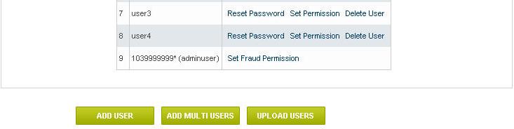 4. Enter the password again in the Enter Password Again field. 5. Click the SUBMIT button to create the new user. The Current Users list appears, showing the new user on the list. 6.