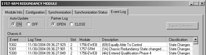 Maintain and Troubleshoot the System 6-11 Actions Details 2. Go to the event log. Click the Event Log tab. 3. Look through the events of the SECONDARY chassis for a large change in log times. A. Start with the secondary chassis.