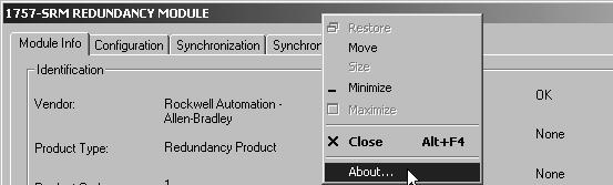 Configure the System Redundancy Module 4-5 Actions Action Details 1. Choose which revision to use. Do you connect your computer to ControlLogix redundancy systems revision 11.x or earlier?