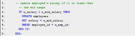 PL/SQL IF-THEN Statement PL/SQL IF-THEN-ELSE Statement This is the second form of the IF statement. The ELSE keyword is added with the alternative sequence of statements.