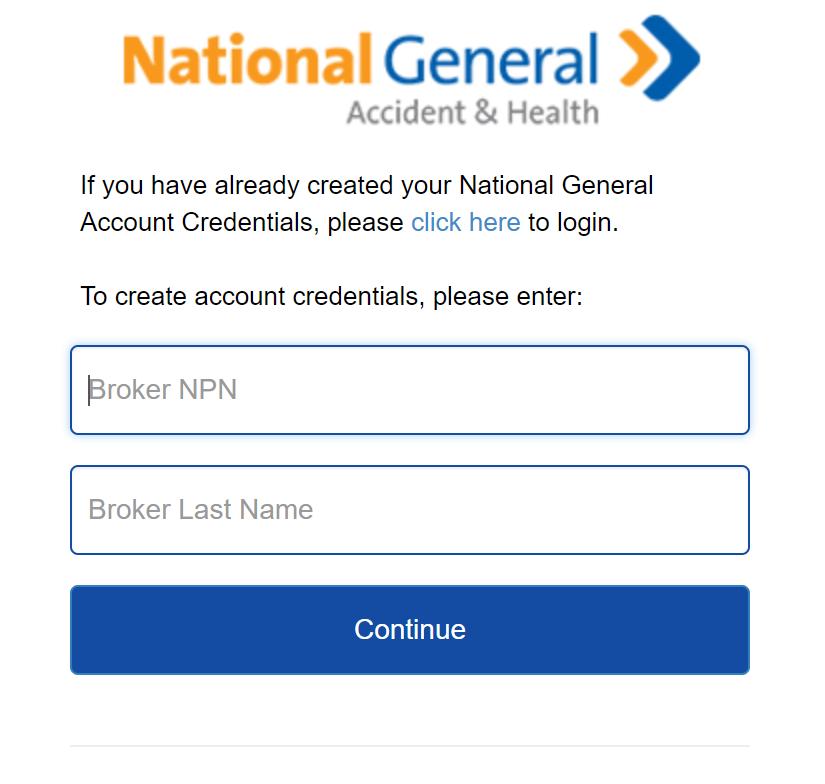 1. Register using your NPN and last name.