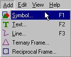 Adding a symbol to your To open the Add Symbol window, you can: click on the Add Symbol icon on the edition tool bar, select Symbol from the Add menu or