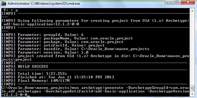 Creating ADF Applications with Maven Integration 6.6.1 How to Create an ADF Application with Maven Integration from the Command Line You can create an ADF application using the command line.