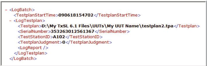 For the example here, three parameters are identified SerialNumber, TestStationID and Testplan Judgement.