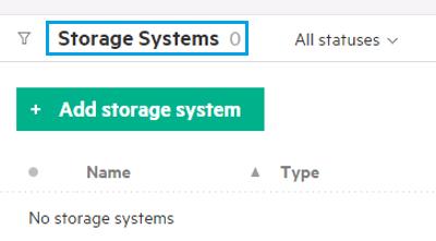Figure 10: Storage System The information about all the storage system currently configured in the environment is displayed, especially if you have used the Migration tool to import the data. 2.