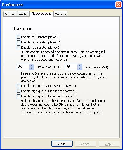 The Player Options Tab: Here you'll find several settings regarding player behavior. Figure 13