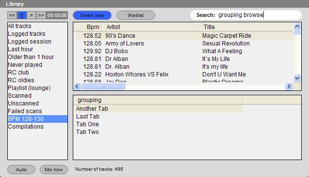 6. Once you have finished, click on the Smart view button to enable it, and type grouping browse on the search box. Figure 49: Simulate tabbed browsing step 6. 7. Your new virtual tabs are now ready!