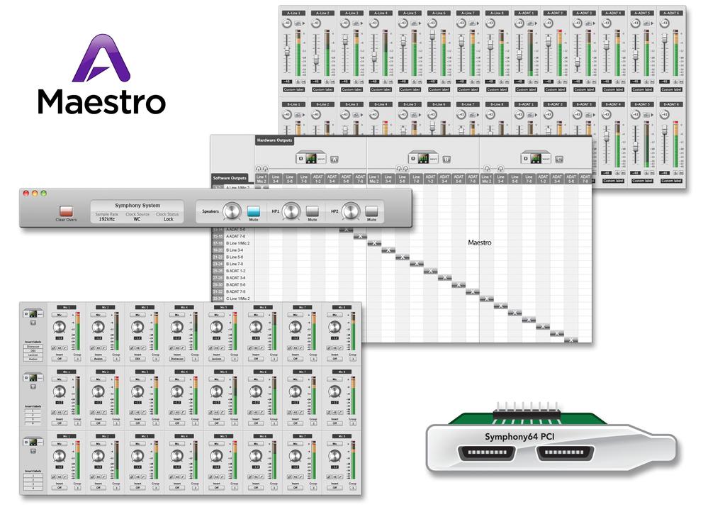 18 19 The All New Maestro Advanced Software Control for Advanced I/O Apogee s software control application, Maestro, has been totally redesigned for Symphony I/O.