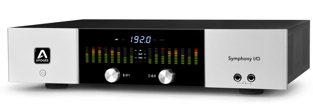 1 Introducing Symphony I/O More than the latest high-end product from Apogee, Symphony I/O is the completion of the Symphony System and the foundation of Apogee development and technology for years