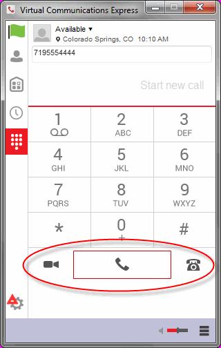 Make an Audio or Video Call Make an audio call using one of the following methods: Click one or more contacts in the Contacts list or search results, and then click (call), (call from phone), or
