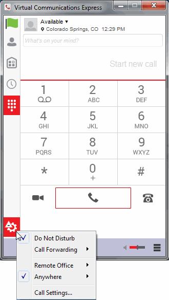 Call Settings Virtual Communications Express supports the following service management features allowing supplementary services to be managed using the Call Settings screen.