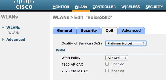 4. On the Wireless menu, click QoS, and click Profiles. 5.