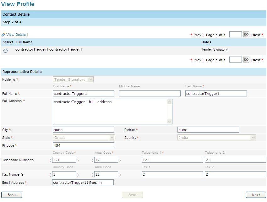 Figure 28 Contact Details screen 7. Fields are not editable to you. 8.