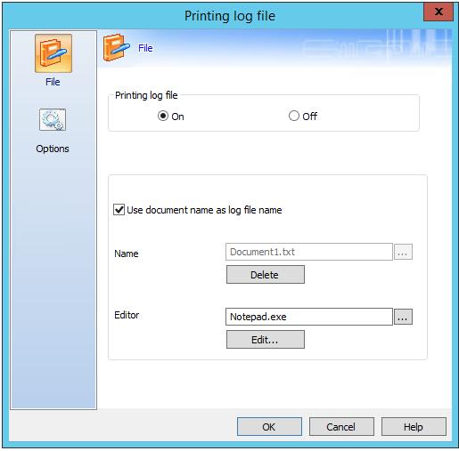 Step III - Save printed data to a log file 1.