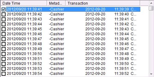 3.6.1 Select Period by POS Search 1. Refer to POS Transaction Data Search. 2. Select the transaction data from the result list, and click OK. 3.