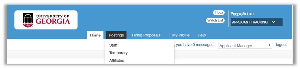 Managing Applicants There are 2 ways to get to your posting to view applications or to update an applicant s status.