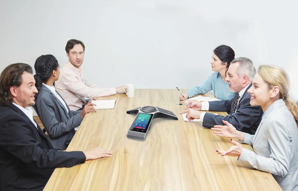 Mid-Large Meeting Rooms with up to 10 people Yealink CP960. 5-way HD audio conferencing. Yealink Noise Proof-intelleigent noise elimination.