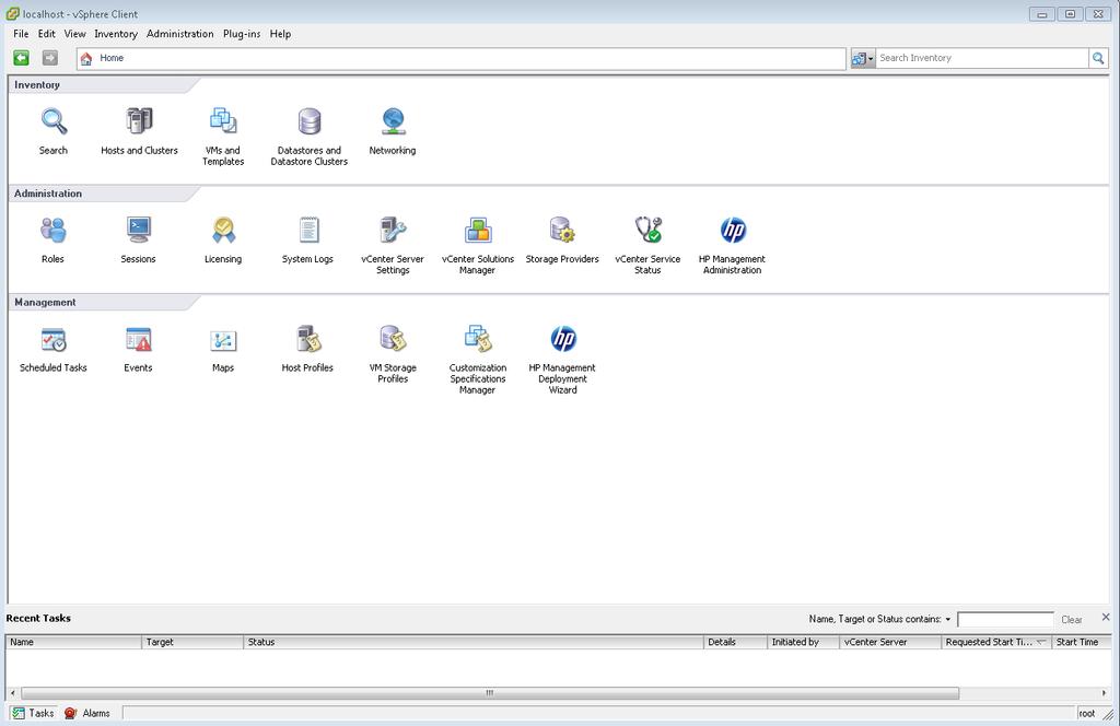 3 Using HP OneView for vcenter This chapter describes the processes for accessing