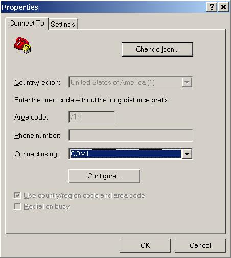 2. Access connection settings from the HyperTerminal main screen by selecting the File menu, and then clicking Properties. 3. On the Connect To tab, click Configure to display the Port Settings tab.