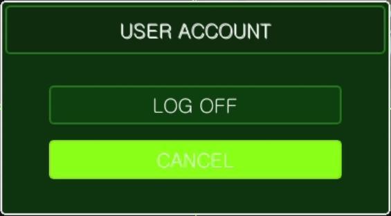 3.2 LOG OFF There are two ways to log off. One is a manual log off, and the other is an automatic log off after the configured time has passed (between 1 and 99 minutes).