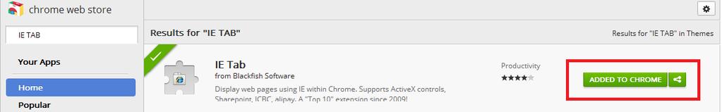 [Google Chrome] In order to execute the ActiveX plugin, you have to install the IE TAB from the Google web store. Please see the following steps: Execute the Chrome browser Goto the https://chrome.