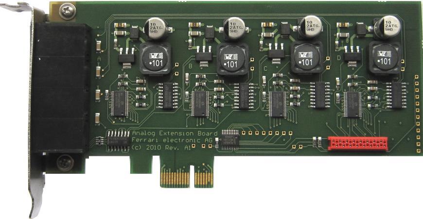 3 4-Port Analog Card (FXS) Four analog ports are contained on a separate low-profile PCI-Express Card connected to the main gateway board using a flat ribbon cable.