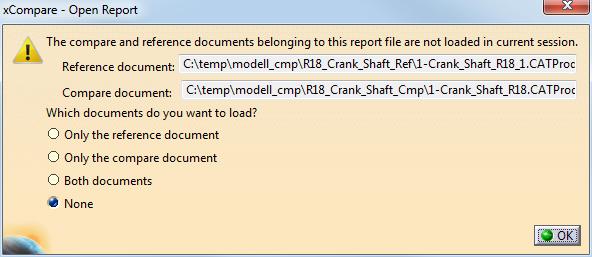Open a report 2nd Choose a report from the dialog. 3rd Click OK to open the report in the analysis window.