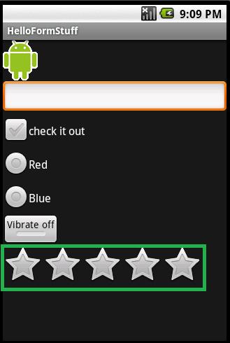 Rating Bar Auto Complete To create a text entry widget that provides auto-complete