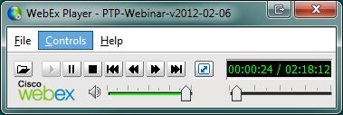 The Snell Group Pillar to Post On Demand Webinar Access Instructions 5 Figure 6: WebEx Player Control Panel You can navigate to individual chapters in the recording by accessing the Controls >