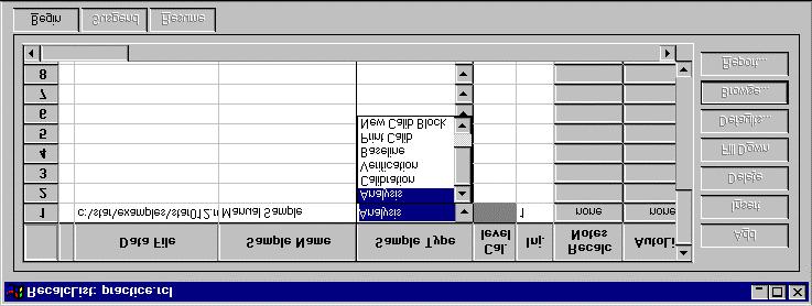 Double-click in the first cell in the first column and then click on any other entry in the first line. The cell becomes active. 5. Click on Browse.