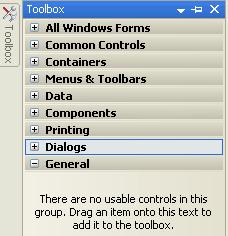 In the picture below, you can see the toolbox icon next to Form1: To display all the tools, move
