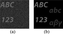 (b) Stacking all three shadows to gain second level secret. shadows are AC abc 23 Fig. 3(a), αβγ Fig. 3(b), respectively.