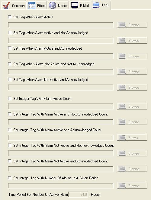 9 Select Configure-Tags and add a Boolean Tag with the name Alarm Is Active.