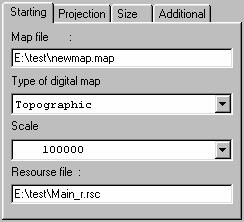 Note that the source and the destination map should not be stored in the same directory. You can copy all source files to another directory or just type a full path in the File name text field. 5.3.